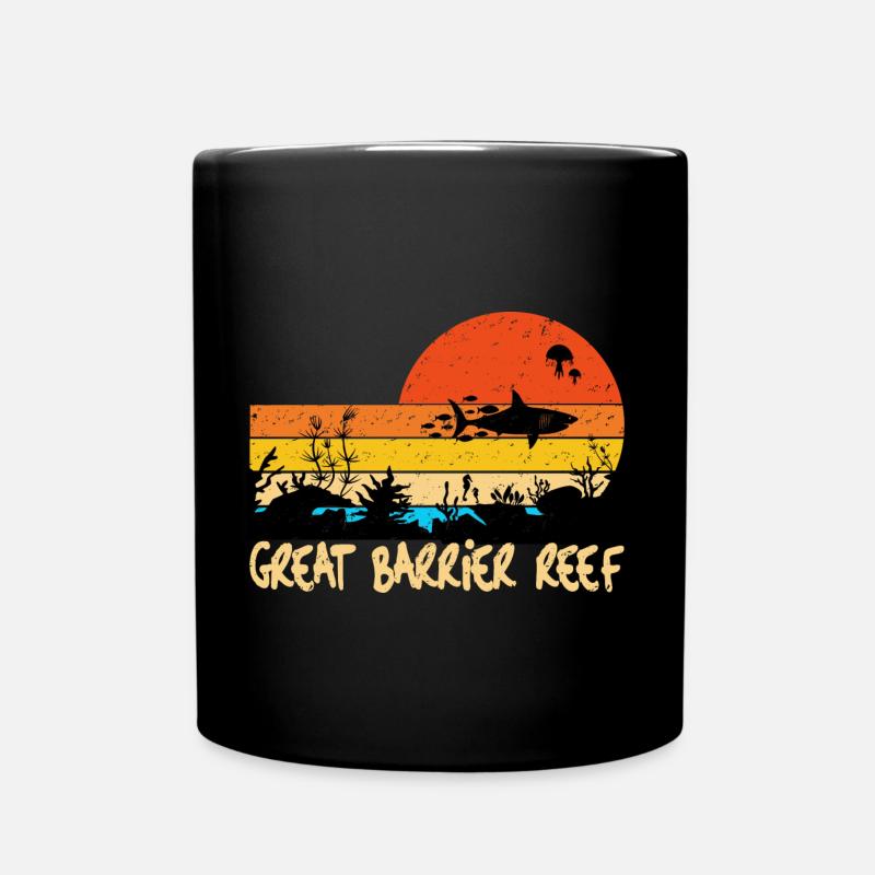 Great Barrier Reef - Tasse einfarbig - Schwarz