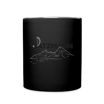 Watzmann Paragliding - Tasse einfarbig - Schwarz - Vorne