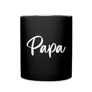 Papa - Tasse einfarbig - Schwarz - Vorne