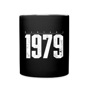 Jahrgang 1979 Bold Block Baujahr - Tasse einfarbig - Schwarz - Vorne