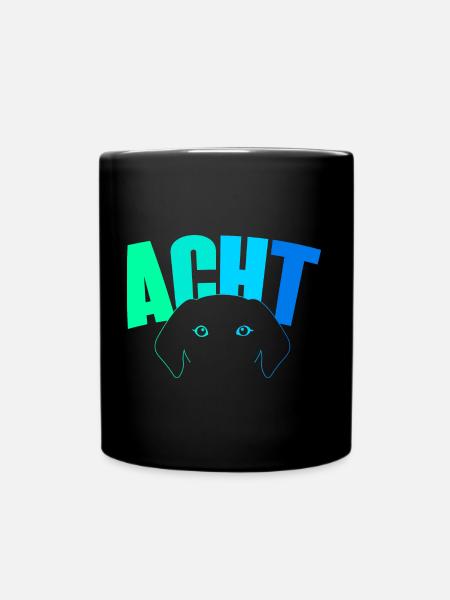8. Geburtstag Jungen 8 Jahre alt Hündchen Hund - Tasse einfarbig - Schwarz