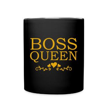 Boss Queen Lady Ladies Gift - Full Colour Mug - black - Front