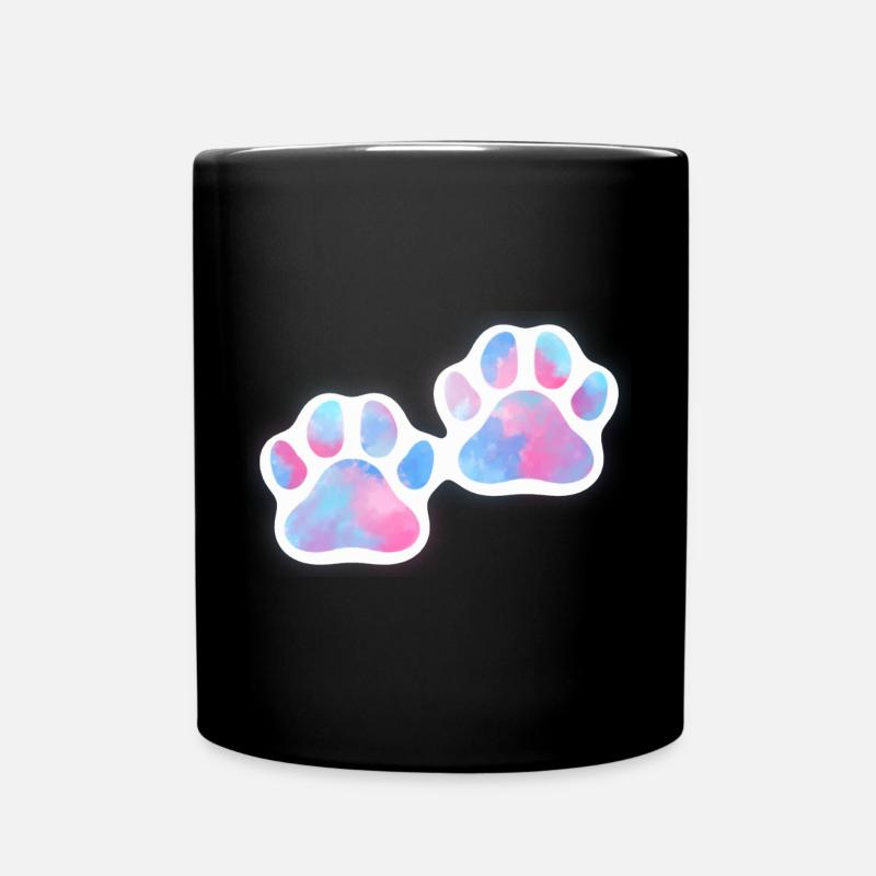 Dog Paws Galaxy - Full Colour Mug - black