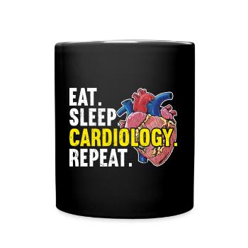 Herzkrankenschwester Kardiologe Kardiologie EKG-Medizin - Tasse einfarbig - Schwarz - Vorne