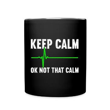 Kardiologie Kardiologe Herzkrankenschwester EKG-Medizin - Tasse einfarbig - Schwarz - Vorne