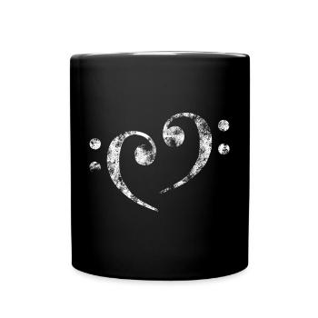 Bass Clef - Full Colour Mug - black - Front