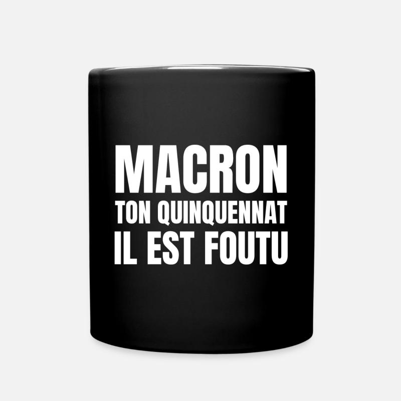 Macron, réforme des retraites - Mug uni - noir
