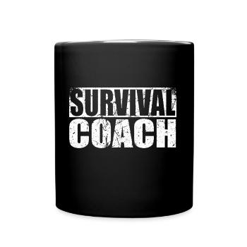 Survival Trainer, Coach, Nature, Adventure - Full Colour Mug - black - Front