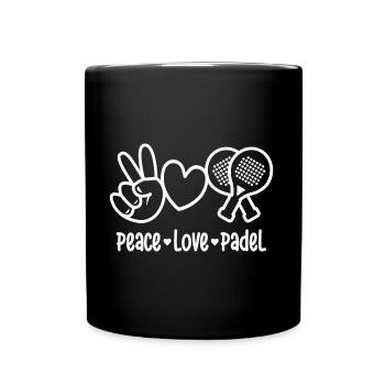 Peace Love Padel Femmes Filles Padel Joueur - Mug uni - noir - Devant