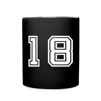 18th birthday of legal age - Full Colour Mug - black - Front