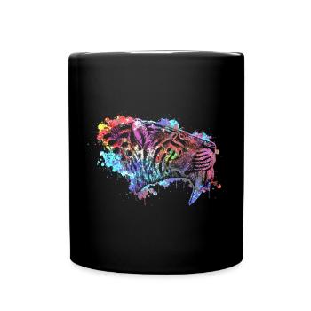 Säbelzahntiger - Tasse einfarbig - Schwarz - Vorne