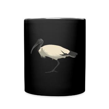 Australian White Ibis - Full Colour Mug - black - Front