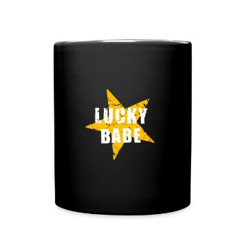LUCKY BABE - GlücksTshirt - look d’occasion - Stern - Mug uni - noir - Devant