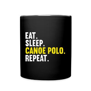 Kanu-Polo - Tasse einfarbig - Schwarz - Vorne