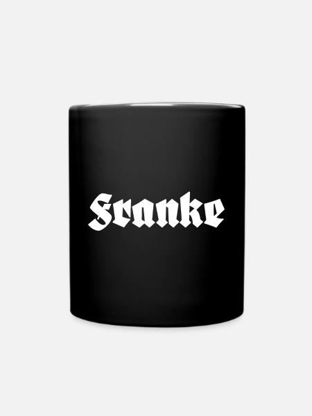 Franke Franken - Tasse einfarbig - Schwarz
