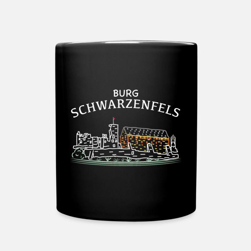 Burg Schwarzenfels, Sinntal, Spessart, Hessen - Tasse einfarbig - Schwarz