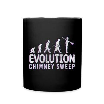 Kaminfeger Kamin Schornstein - Tasse einfarbig - Schwarz - Vorne