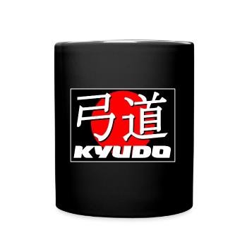 Kyudo - Japanisches Bogenschießen - Tasse einfarbig - Schwarz - Vorne
