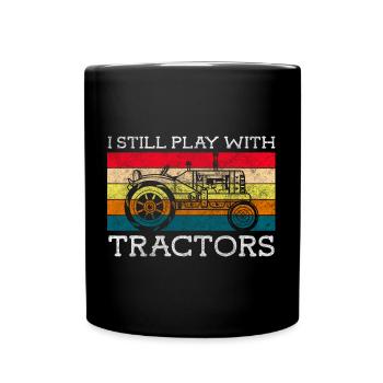 Tracteur Travail Nature Récolte - Mug uni - noir - Devant