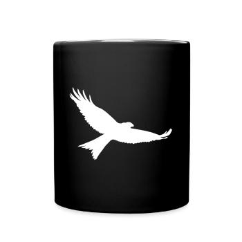 Oiseau de proie en blanc - Mug uni - noir - Devant