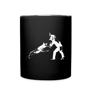 Protection service motif to personalize - Full Colour Mug - black - Front