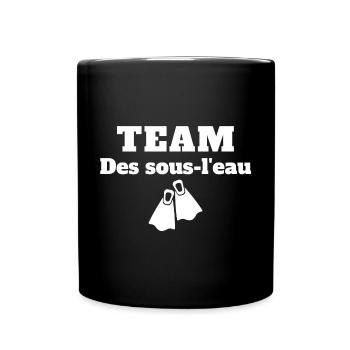 plongeur, plongée sous-marine, palmes - Mug uni - noir - Devant