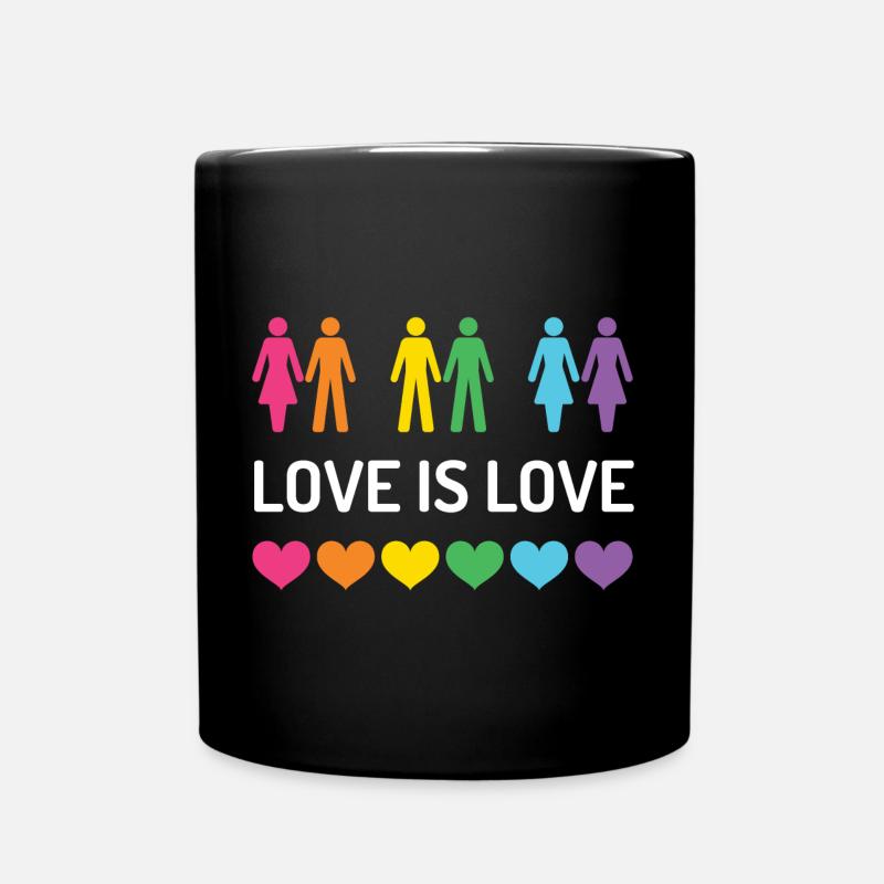 Pride Month LGBT - Liebe ist Liebe - Tasse einfarbig - Schwarz