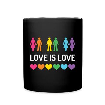 Mois de la fierté LGBT - Love is Love - Mug uni - noir - Devant