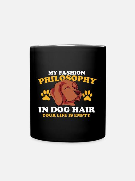 Philosophie Hunde Lehrer Poesie Wissenschaft - Tasse einfarbig - Schwarz