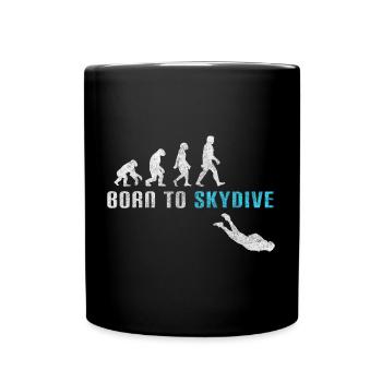 Skydiving Jump - Full Colour Mug - black - Front