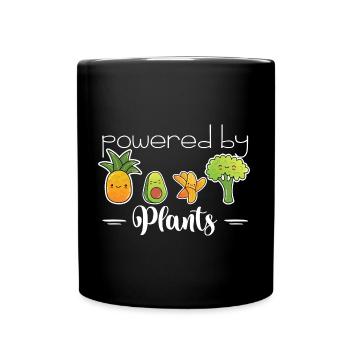 powered by plants - Full Colour Mug - black - Front