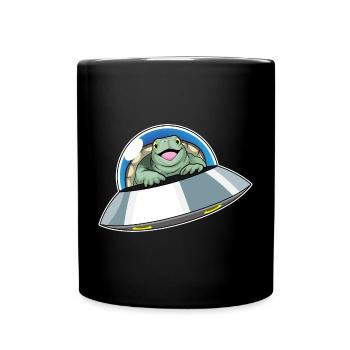 Turtle Spaceship Space - Mug uni - noir - Devant