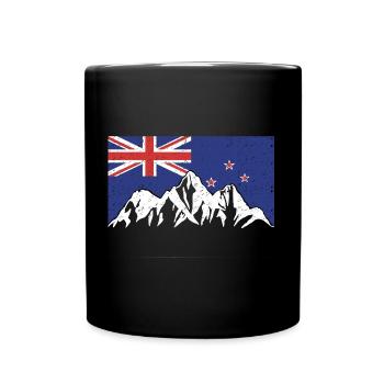 Montagnes de Nouvelle-Zélande - Mug uni - noir - Devant