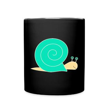 escargot - Mug uni - noir - Devant