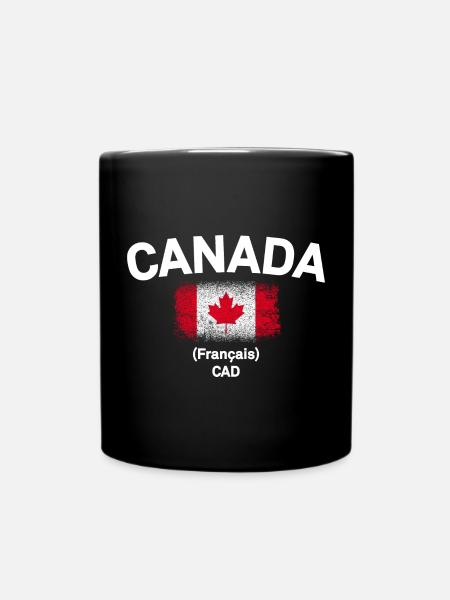 Drapeau canadien Franglais CAD - Mug uni - noir
