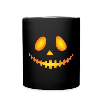 Pumpkin Face Halloween - Full Colour Mug - black - Front