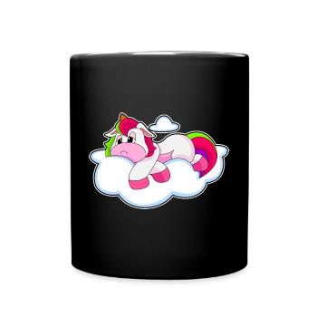 Nuages de licorne - Mug uni - noir - Devant