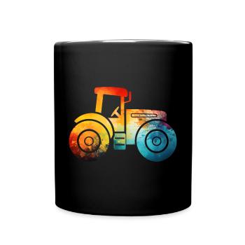 tracteur - Mug uni - noir - Devant