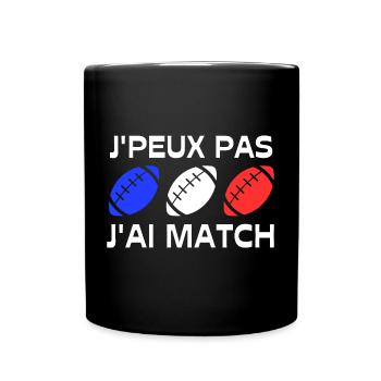 Teeshirt Rugby Comique J'ai match France - Mug uni - noir - Devant