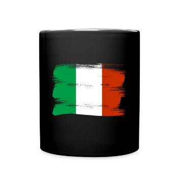 Drapeau de l’Italie Drapeau italien Vintage Look vieilli - Mug uni - noir - Devant