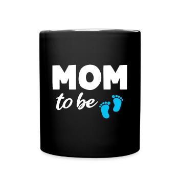 Maman à être garçon Maman Grossesse Maman - Mug uni - noir - Devant