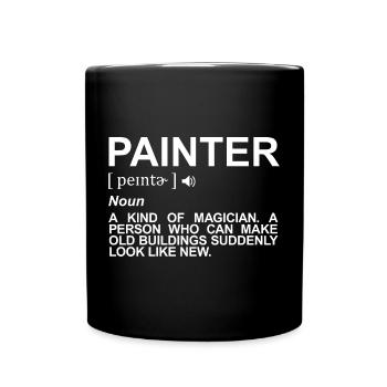 Painter Varnisher Definition - Full Colour Mug - black - Front