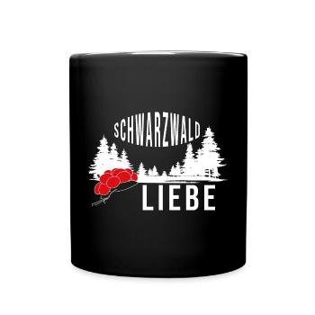 Schwarzwald Liebe - Tasse einfarbig - Schwarz - Vorne