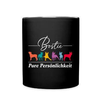 Bostie Boston Terrier pure Persönlichkeit - Tasse einfarbig - Schwarz - Vorne