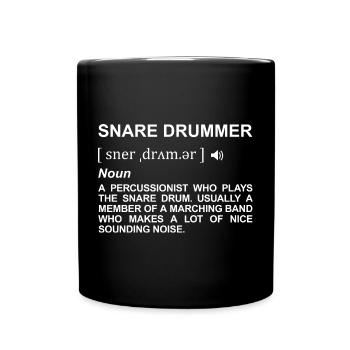 Trommelspieler Definition - Tasse einfarbig - Schwarz - Vorne