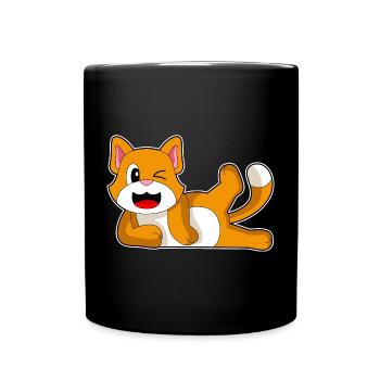 Gymnastique de fitness yoga pour chats - Mug uni - noir - Devant