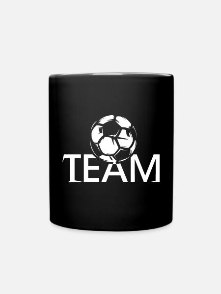 team mannschaft icon symbol ball fußball club - Tasse einfarbig - Schwarz