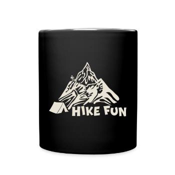 Wanderspaß [Weiß] - Tasse einfarbig - Schwarz - Vorne