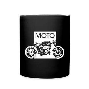 Moto Graphic Garage Custom Workshop Motard Moto - Mug uni - noir - Devant