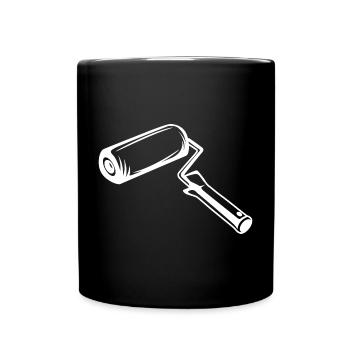 Paint Roller Drawing - Full Colour Mug - black - Front